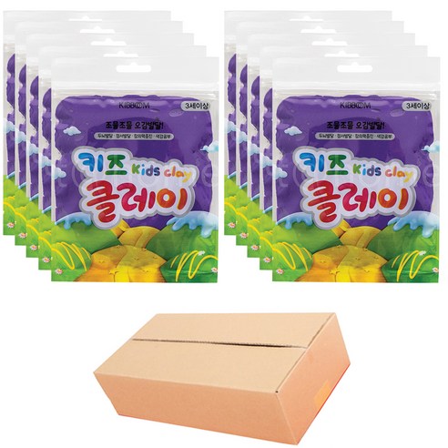 키뿜 키즈 클레이 10p, 보라, 50g, 1세트
