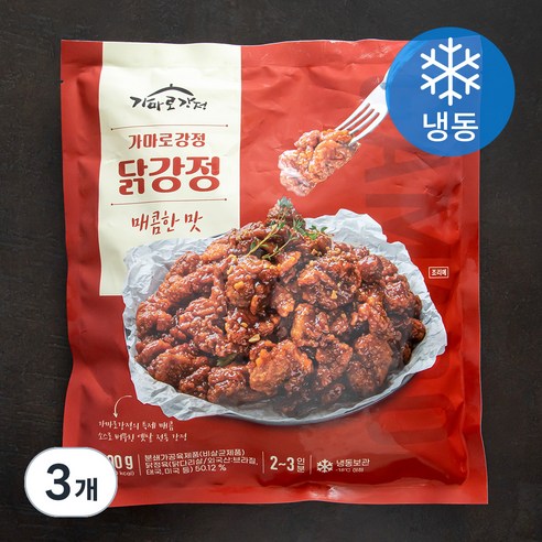 가마로강정 닭강정 매콤한 맛 (냉동), 500g, 3개