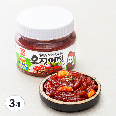 반찬단지 오징어젓, 500g, 3개