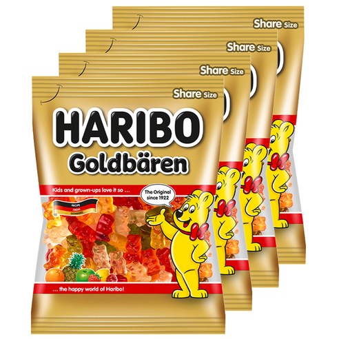 하리보 골드베렌 젤리, 200g, 4개