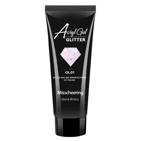 고고블랑 네일연장 글리터 폴리젤 15ml, GL01, 1개