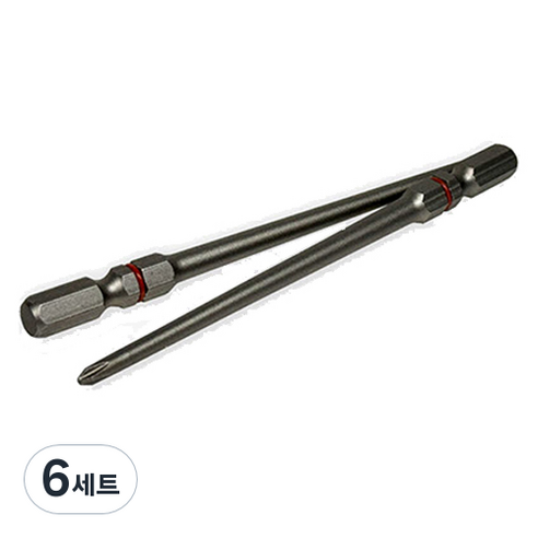 블랙불 쿠션링 임팩용 ph1 드릴 비트 2p 세트 100mm 2BT1-100, 6세트