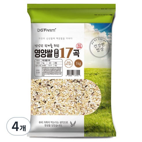대구농산 국산 혼합 17곡, 1kg, 4개