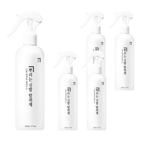 살림백서 뿌리는 신발 탈취제 본품, 5개, 200ml