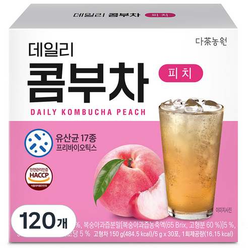 다농원 데일리 콤부차 피치, 5g, 30개입, 3개