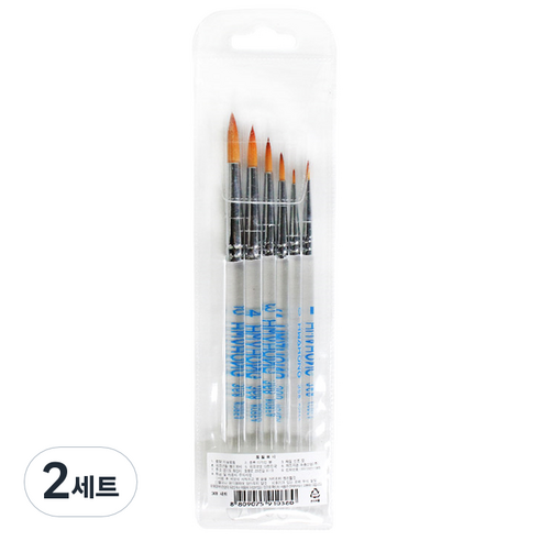 화홍 다용도 디자인 화홍붓 6종 세트 368, 0호 1호 2호 3호 4호 5호, 2세트