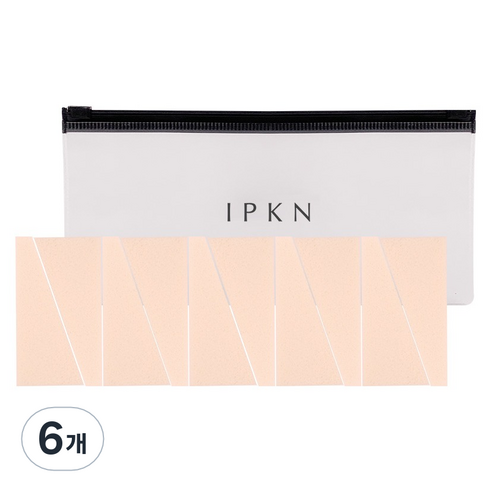 입큰 고탄성 조각 웨지 퍼프 10p, 6개, 베이지