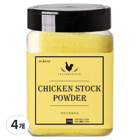 바른미각 치킨스톡 파우더, 250g, 4개