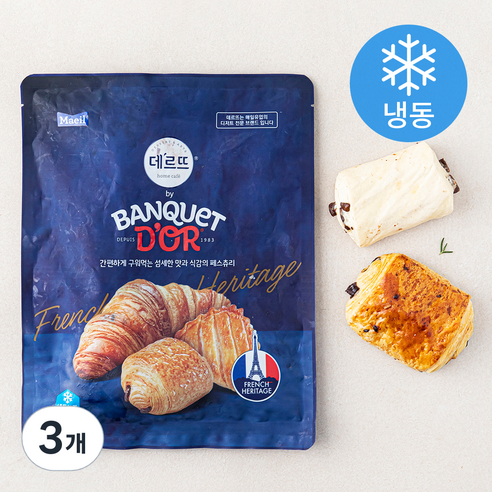 데르뜨 방께도르 뺑오쇼콜라 5개입 (냉동), 400g, 3개