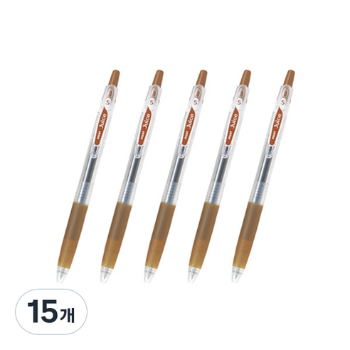 파이롯트 쥬스 젤잉크펜 0.38mm, 브라운, 15개