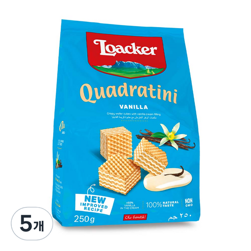 로아커 웨하스 바닐라, 5개, 250g