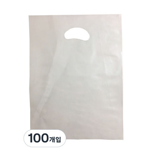 팩스타 펀칭 비닐 포장봉투 가로 30cm x 세로 40cm, 투명, 100개입