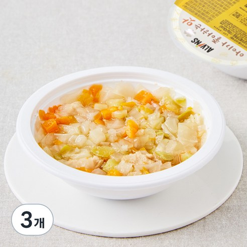 엘빈즈 닭가슴살 야채 간장볶음, 100g, 3개