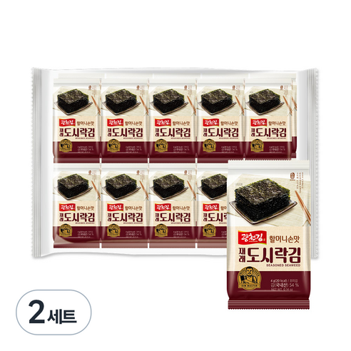 광천김 할머니 손맛 재래 도시락김, 2세트