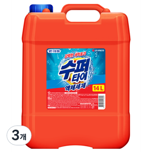 수퍼타이 뉴 액상세제 본품, 14L, 3개