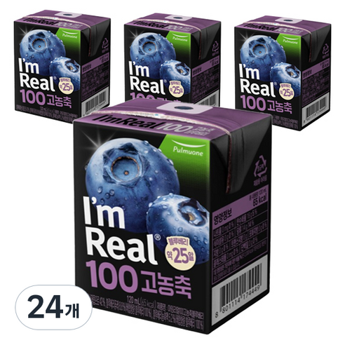 아임리얼 100 고농축 블루베리, 24개, 120ml