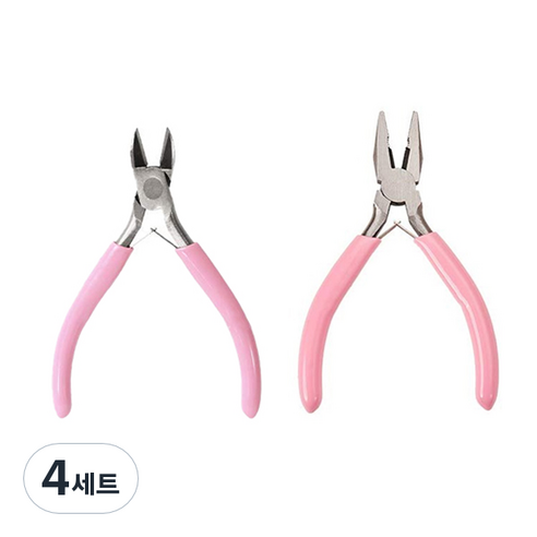 니퍼 펜치 플라이어 공예 공구 2종, 4세트