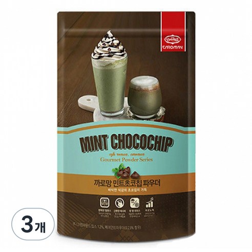 까로망 민트초코칩 파우더, 500g, 1개입, 3개