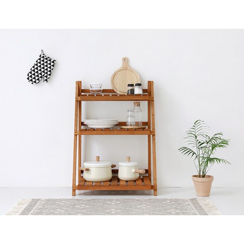 내추럴한 매력과 다용도성을 겸비한 마켓비 KEMIE 원목선반