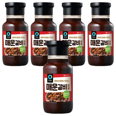 대상 청정원 매운갈비양념, 280g, 5개