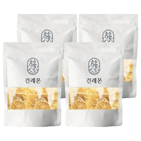 순수다함 건조 레몬 슬라이스 레몬차, 50g, 1개입, 4개
