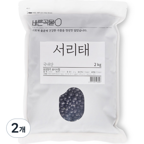 바른곡물 서리태, 2kg, 2개