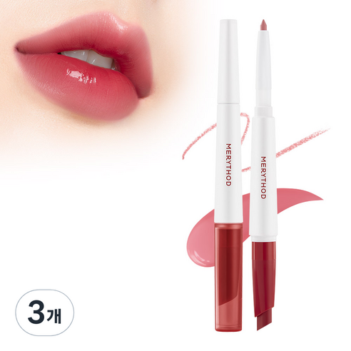 메리쏘드 블링츄 듀얼립, 05 브릭메모리, 0.95g, 3개