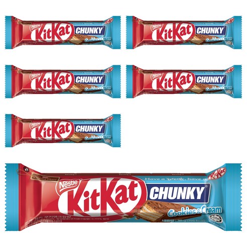 KitKat 청키 초콜릿 쿠키앤크림향, 38g, 6개