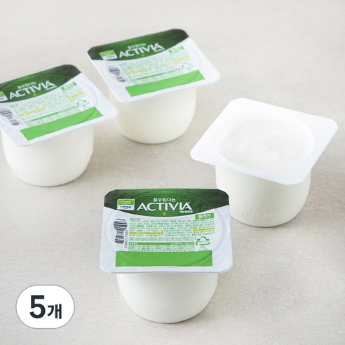 풀무원 다논 액티비아 컵플레인 4개입, 80g, 5개