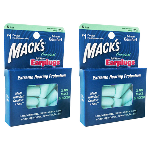 Macks 소프트폼 이어플러그 오리지널, 2개, 5쌍