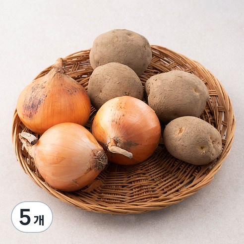 국내산 친환경 인증 국내산 감자&양파, 1.2kg, 5개