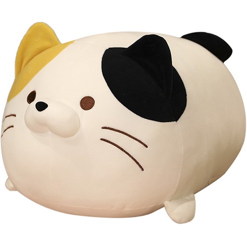 네이처타임즈 동글동글 고양이 인형, 화이트, 40cm