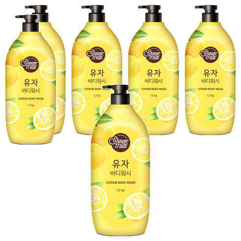 샤워메이트 바디워시 유자향, 1.2kg, 6개