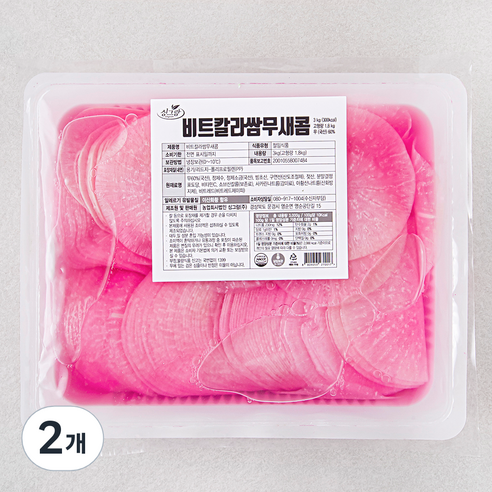 싱그람 비트컬러 쌈무 새콤, 3kg, 2개