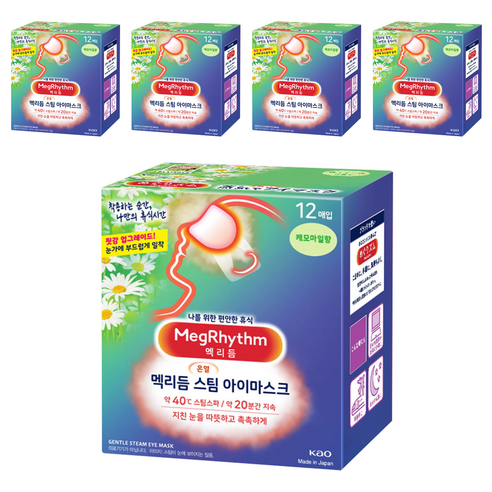 멕리듬 스팀 아이마스크 캐모마일향, 12개입, 5개