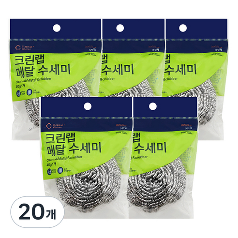 크린랲 메탈 수세미, 1개입, 20개