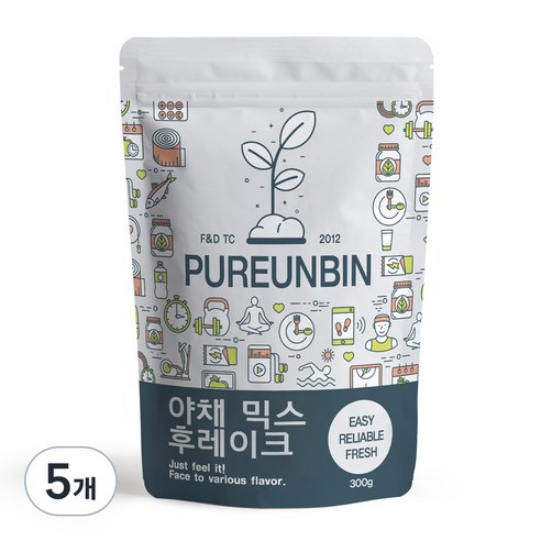 푸른빈 라면 건더기 스프 야채 믹스 후레이크, 300g, 5개