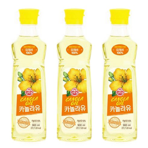 오뚜기 카놀라유, 900ml, 3개