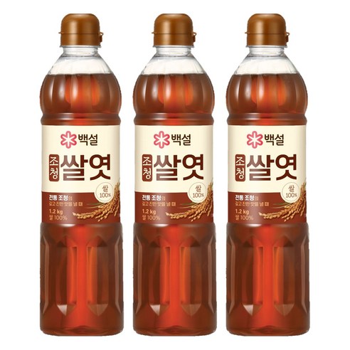 백설 조청 쌀엿, 1.2kg, 3개