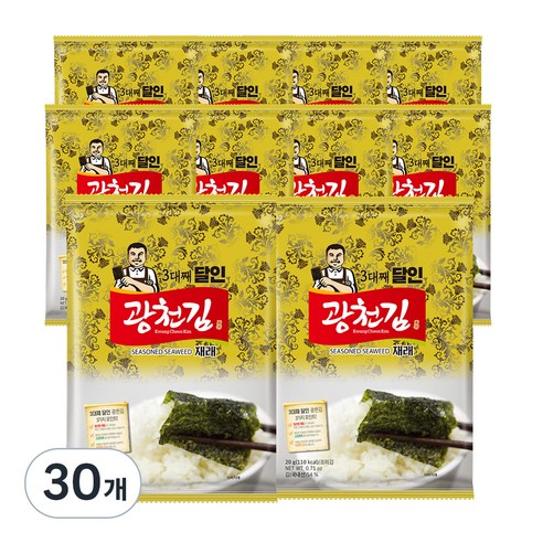 광천김 3대째 달인 재래 전장김, 20g, 30개
