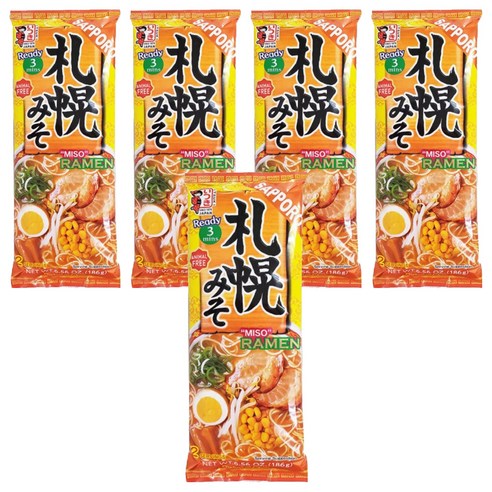 이쯔키 삿포로풍 미소 라멘 2인분 186g, 5개