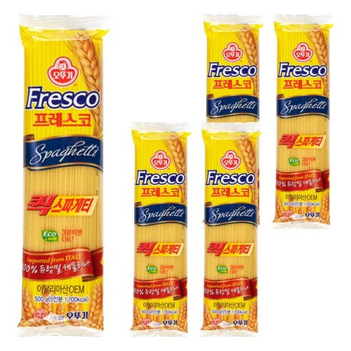 오뚜기 프레스코 퀵 스파게티 면, 500g, 5개
