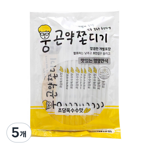 웅곤약쫀디기 초당옥수수맛, 200g, 5개