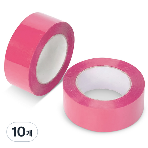 아뜰라임 다양한 박스 포장 색상 컬러 테이프 4.5cm, 핑크, 10개