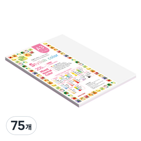 종이문화 스타일리쉬 두꺼운 혼합색지 205g 09 SN Purple Tone, 75개