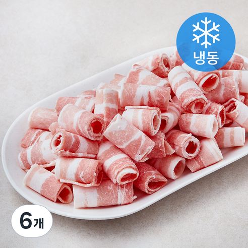 미트포유 덴마크 무연골 대패삼겹 2mm (냉동), 6개, 1kg
