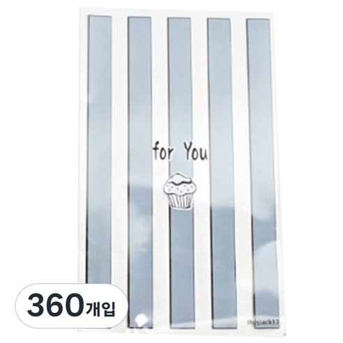 피크닉하우스 블랙스트라이프 포장봉투, 혼합 색상, 360개입