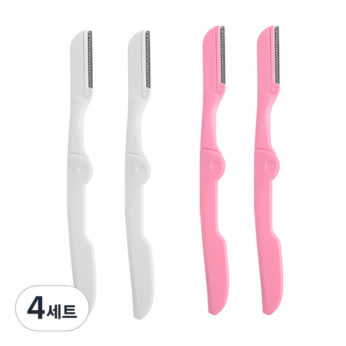 엘리식스 2단 접이식 눈썹칼 2종 x 2p, 혼합색상, 4세트