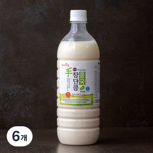프레시오늘 신선냉장 껍질째 손수 영양가득 진한 윤성순장모님 장단콩 콩국, 800ml, 6개