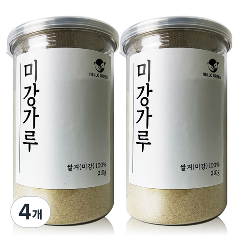 헬로우그린 미강가루, 210g, 4개